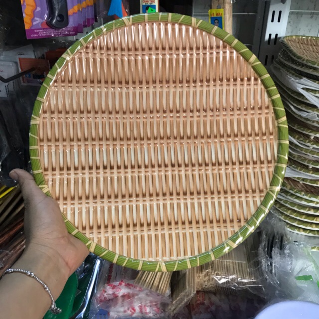 Đĩa mẹt phíp giả mây tre đan