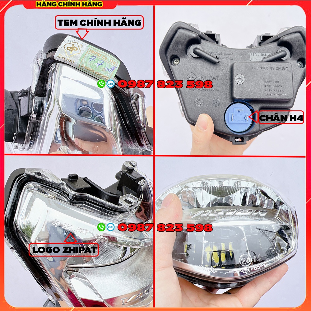 Chóa Pha Led 2 Tầng Vision 2014 - 2020 Chính Hãng Zhipat