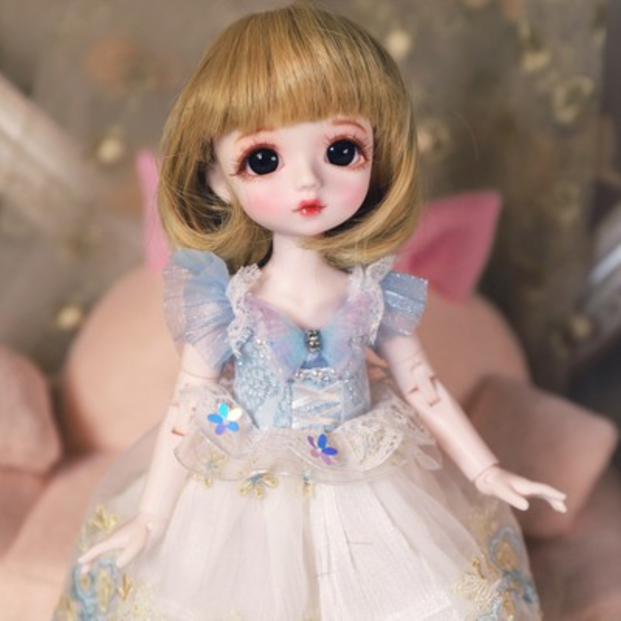 ☃ Tóc giả xoăn dài tỉ lệ 1:3 1:6 cho búp bê