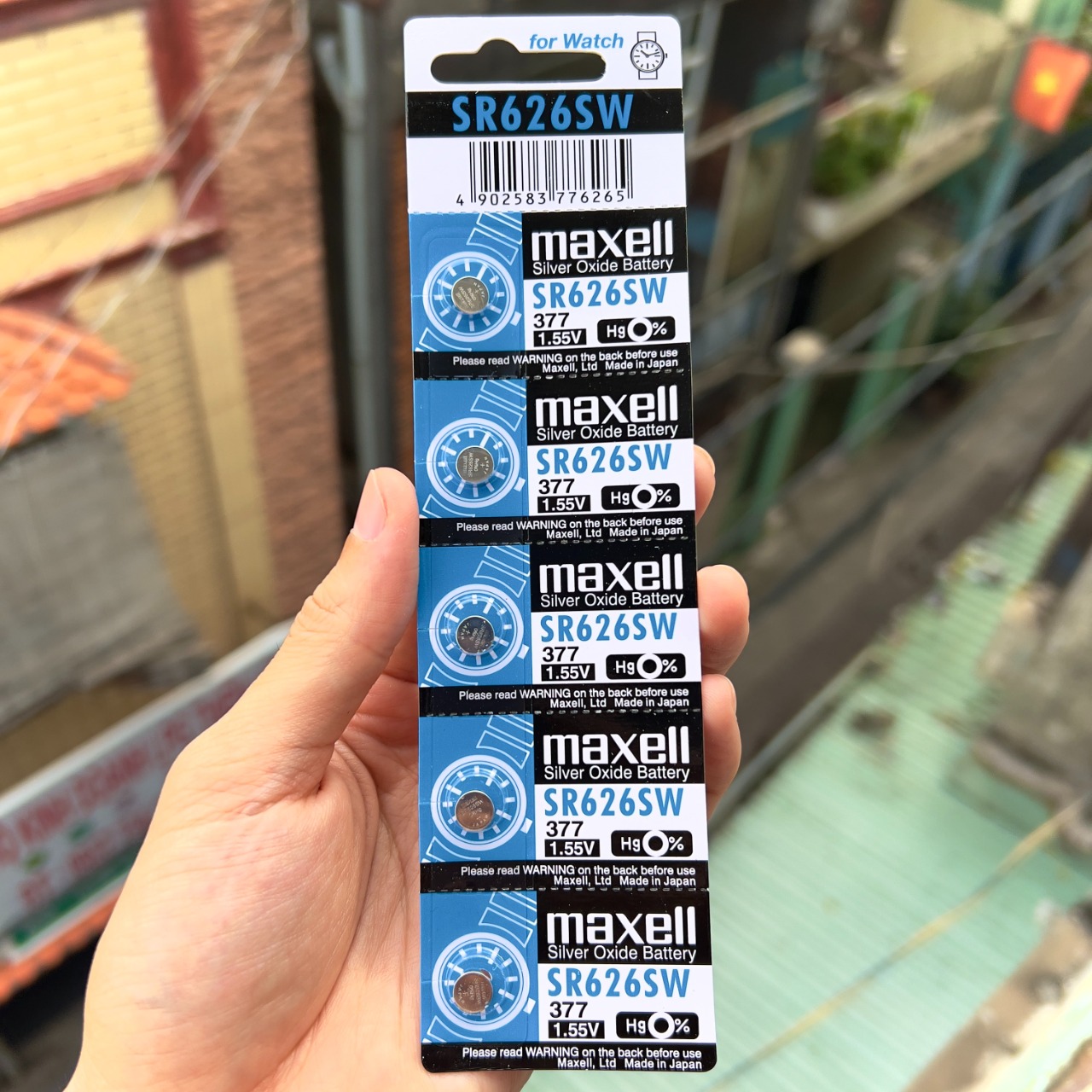 1 blister 5 tablets battery Maxell Japan more sizes for wristwatch