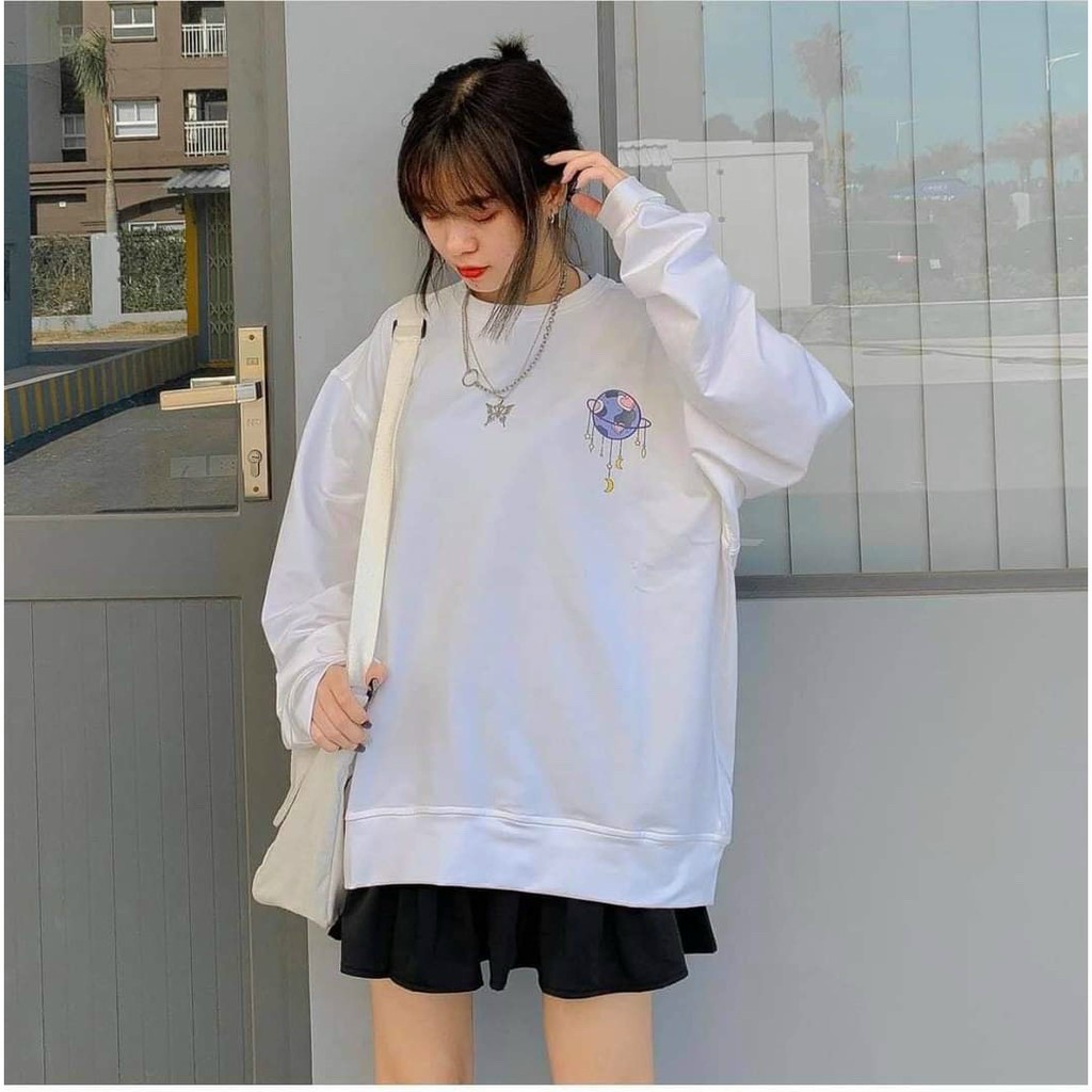 Áo khoác nữ sweater in hình đẹp dễ phối đồ