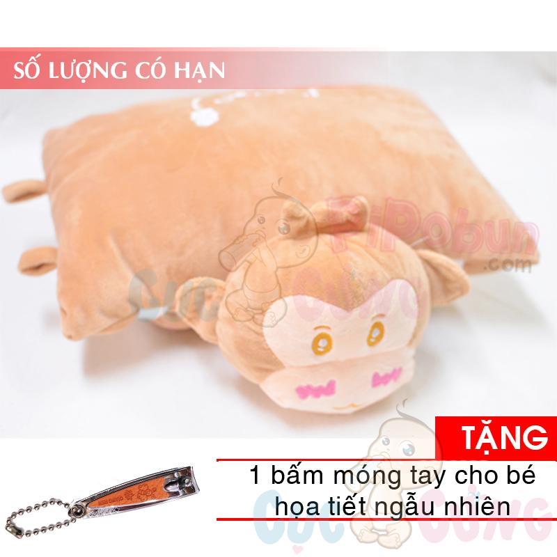 Gối đi xe máy 1 đầu (nhiều hình) Tặng 1 cắt móng tay họa tiết ngẫu nhiên - goi di xe may cho be