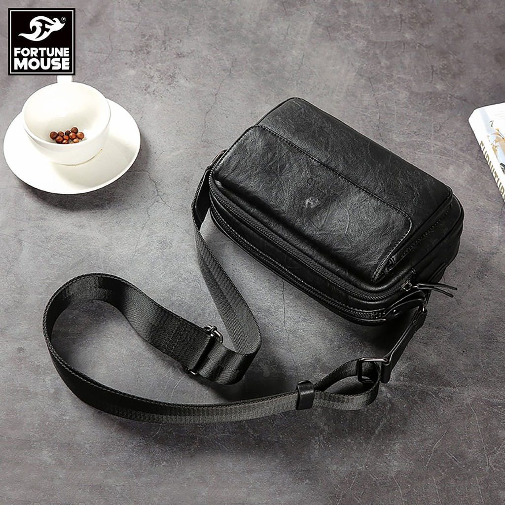 Túi Đeo Chéo Unisex Lanpad Messenger bag Da Pu LP558