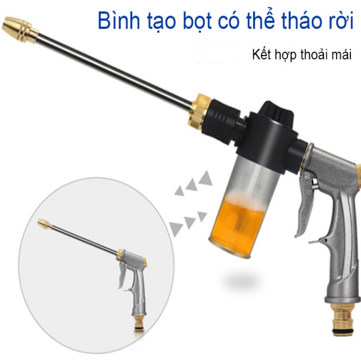 Euro Quality - Vòi xịt nước áp lực tạo bọt thanh nối dài bằng đồng