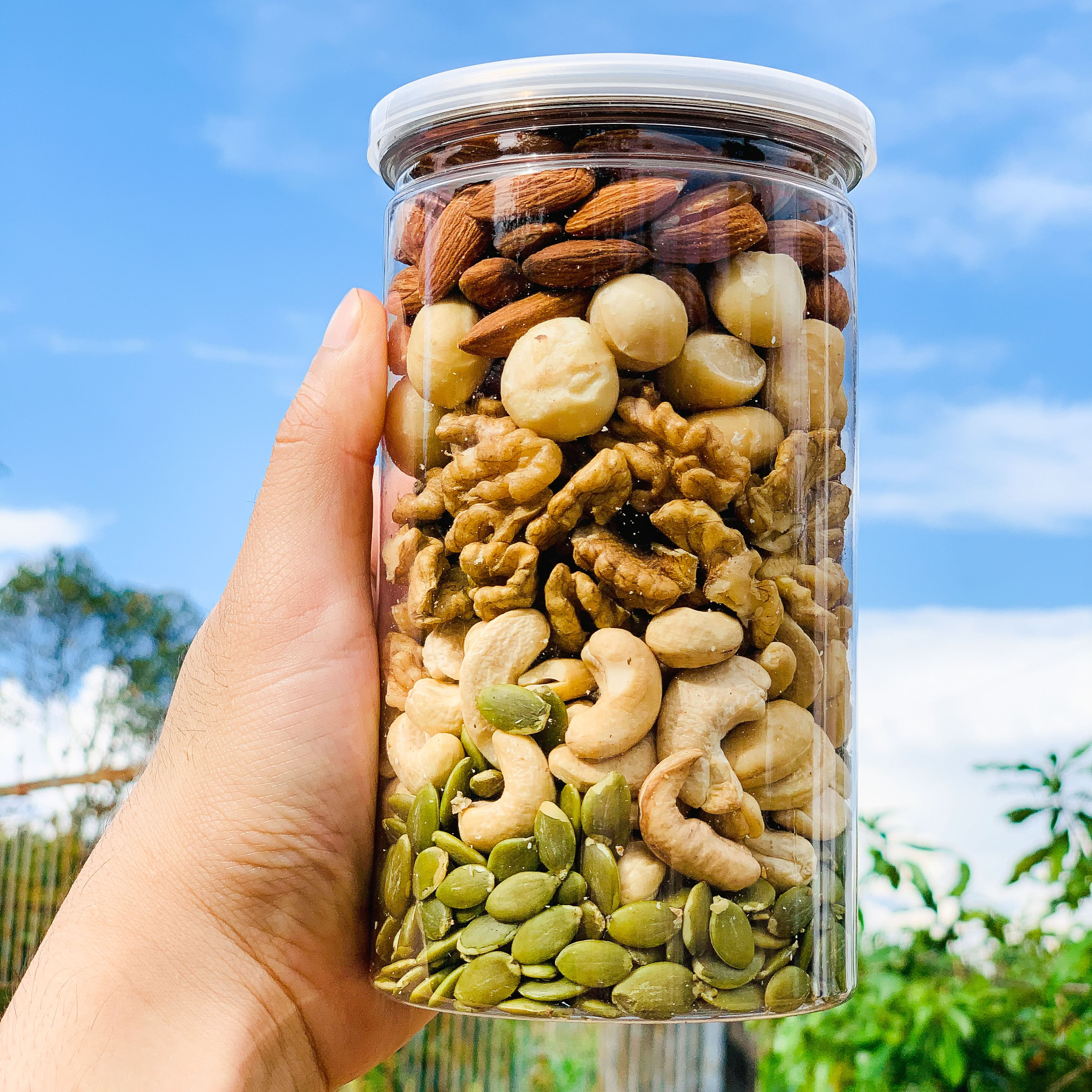 Hạt Dinh Dưỡng Mix 5 Siêu Hạt (Óc Chó Vàng, điều, macca, hạnh nhân, bí xanh)- 500GRAM
