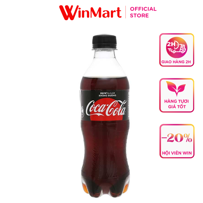 -Nước ngọt có ga Coca Cola Zero chai 390ml