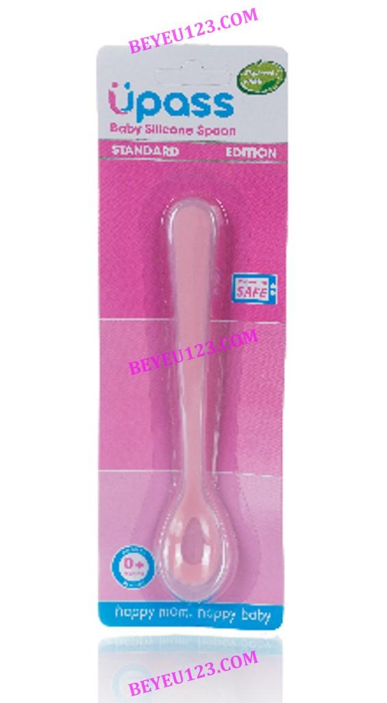 Thìa ăn dặm silicone siêu mềm cho bé Upass UP3001W (Made in Thailand) UPS HOT