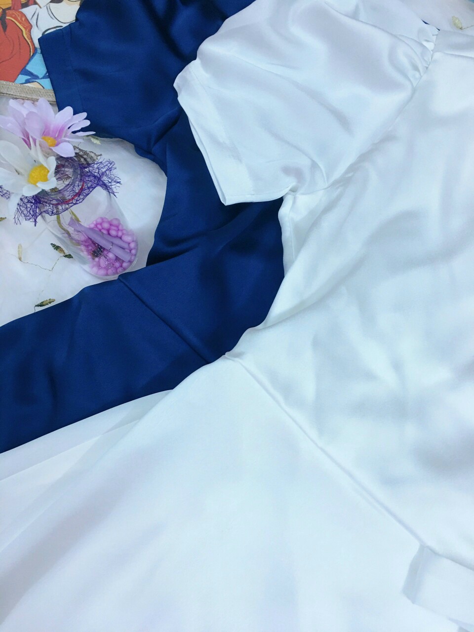 [HCM]Đầm lụa satin đắp tà chéo phong cách Hàn Quốc siêu xinh
