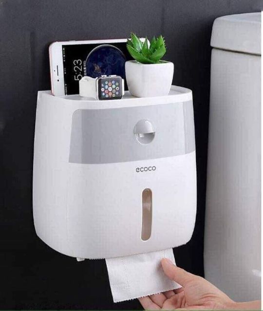 [HOT] Hộp Đựng Giấy Vệ Sinh ECOCO (Có Ngăn Kéo Kèm Miếng Dán Cường Lực)