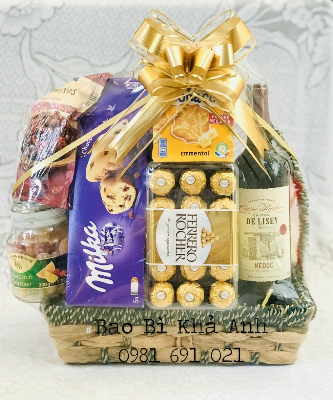 Màng Co bọc Giỏ Quà Tết - Bọc giỏ trái cây siêu sang trọng - Bao Bì Khả Anh