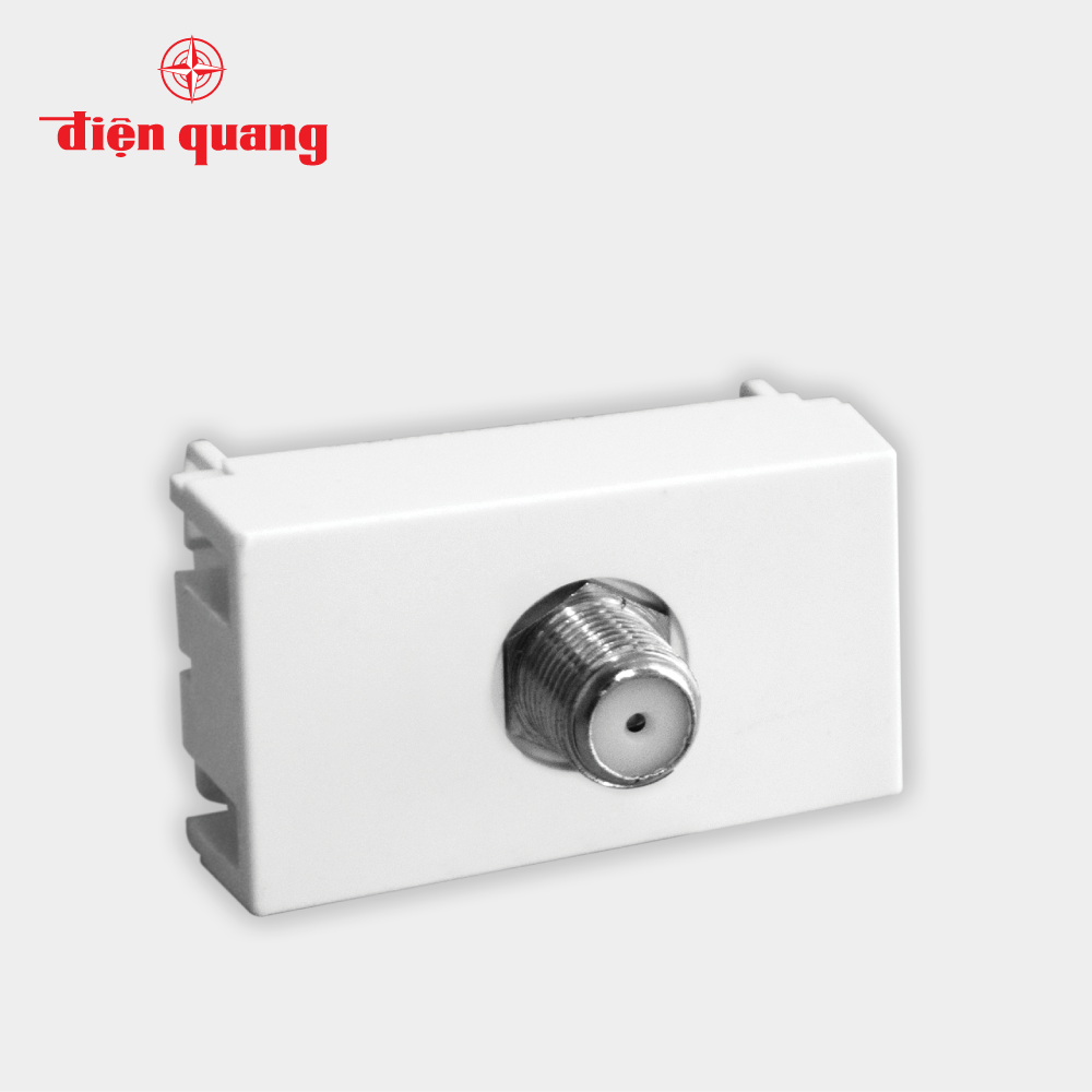 Set 3 Ổ cắm cáp tivi âm tường DQHome ĐQ IW1 TVO W (màu trắng)