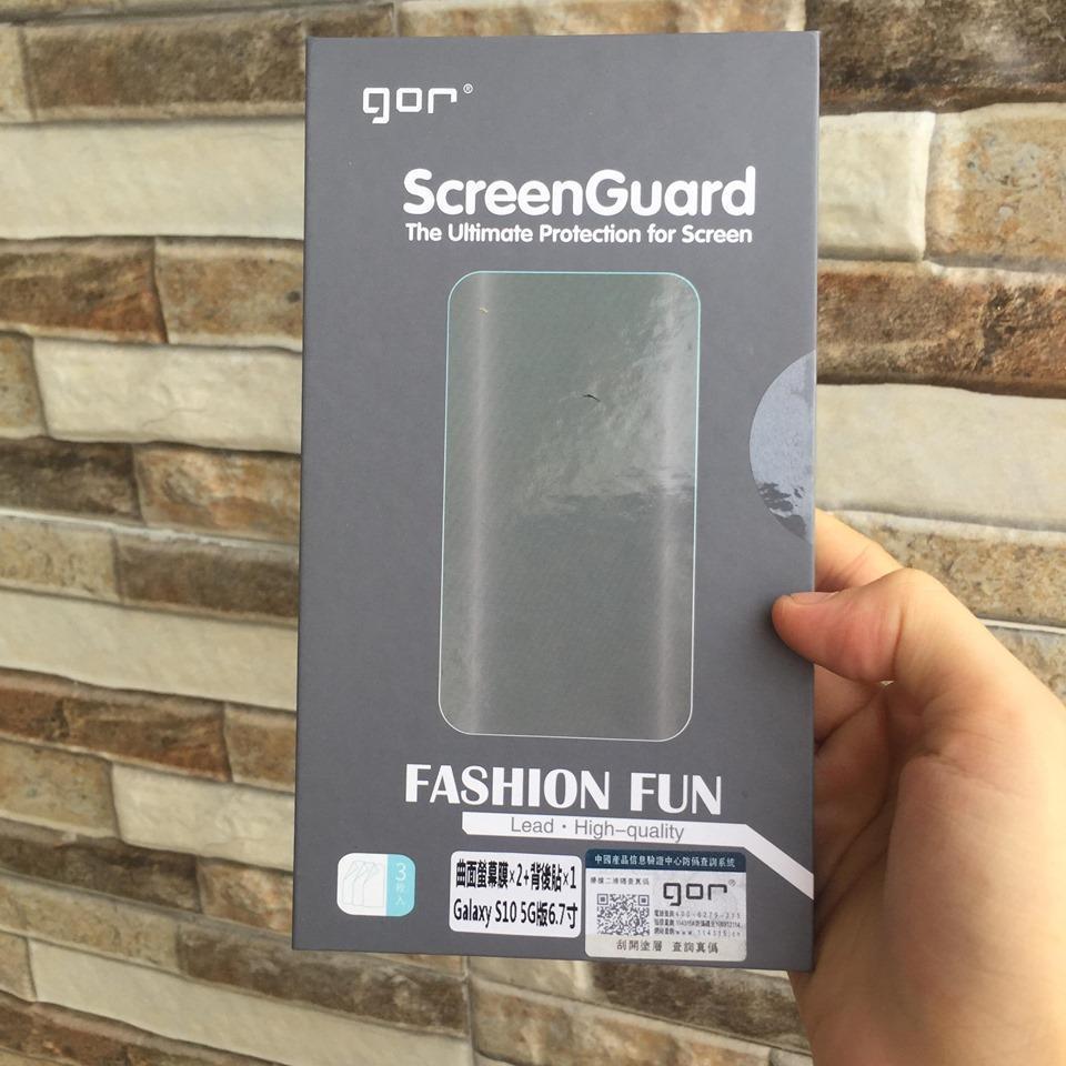 Bộ 3 miếng dán dẻo GOR 3D cho Samsung S10 5G ( hộp cứng)