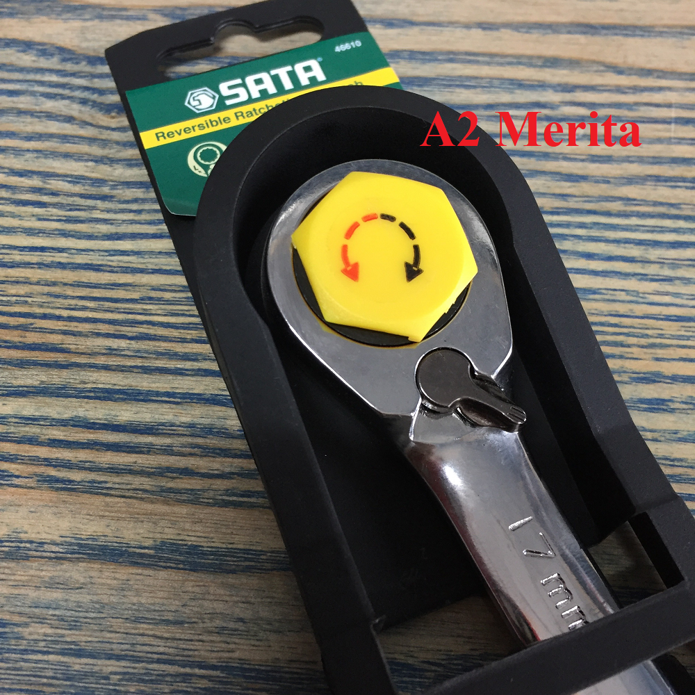Cờ lê vòng miệng tự động đảo chiều 17mm Sata 46610