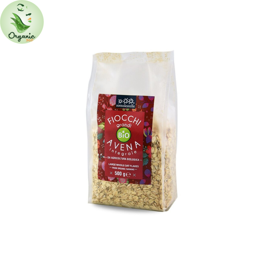 Yến mạch nguyên cám hữu cơ cán lớn Sotto 500g