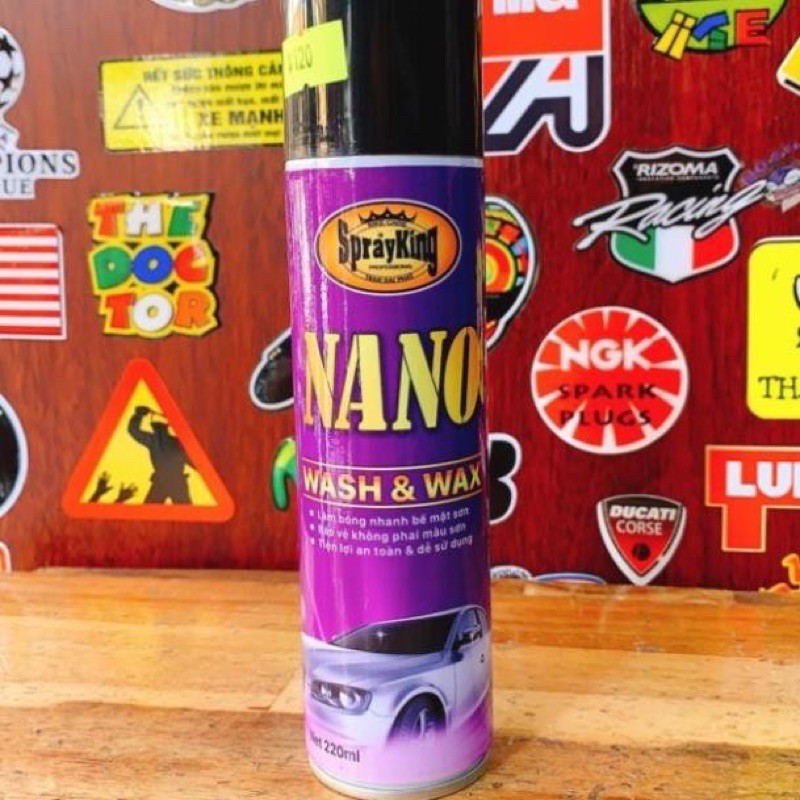 [HCM]Phủ bóng nano nhựa màu xe máy SPRAYKING