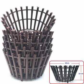 5 CHẬU NHỰA GIẢ GỖ TRỒNG LAN 20X10CM