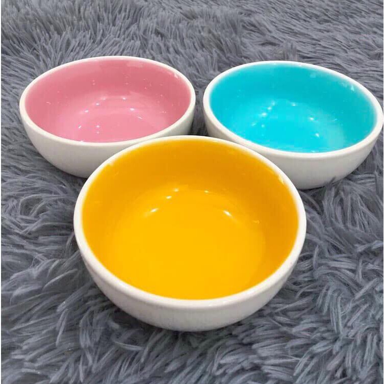Chén sứ đựng thức ăn cho Hamster, Thỏ, Bọ, Nhím - [Nống Trại Thú Cưng]