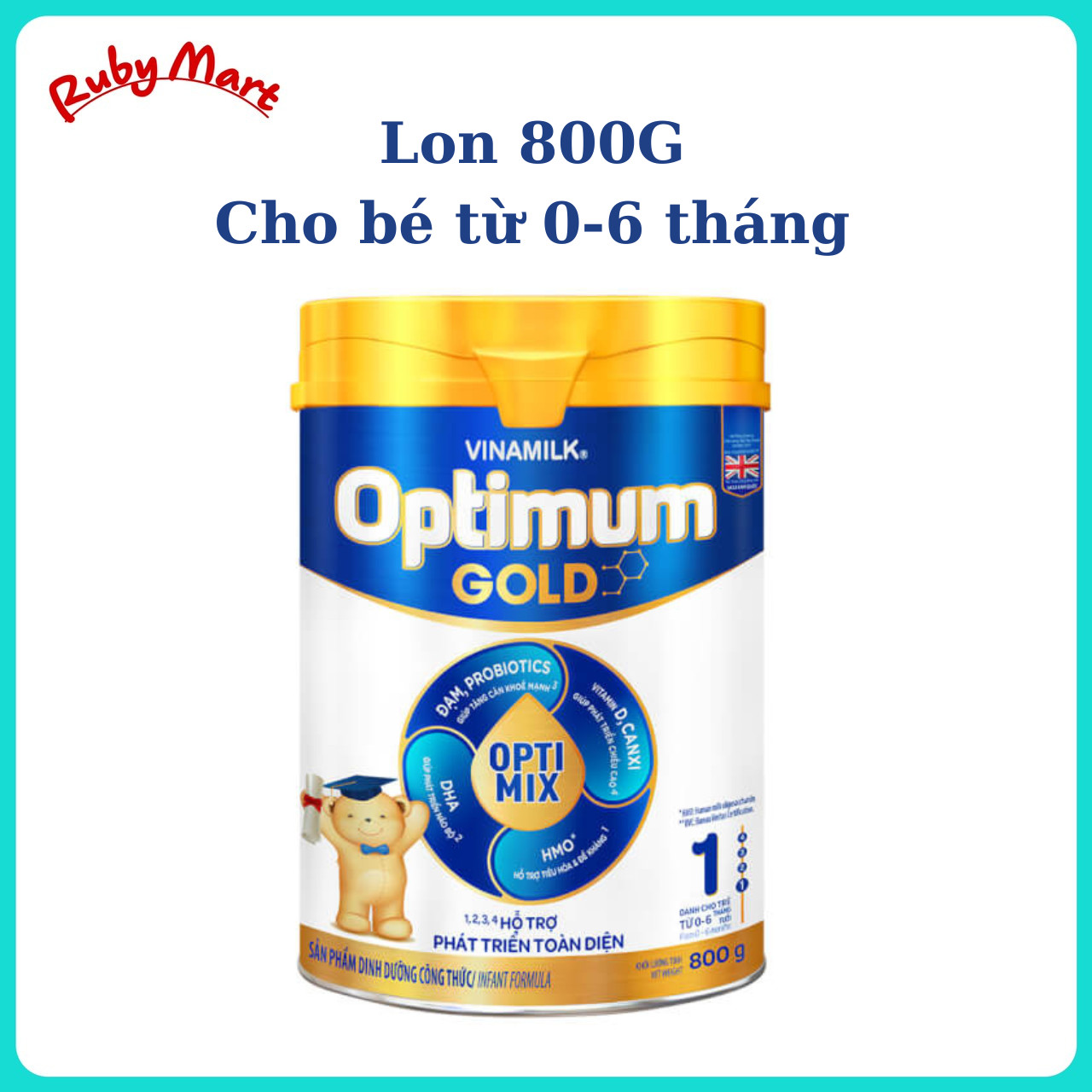 [FREESHIP] Sữa bột Vinamilk Optimum Gold 1/2 lon 800g