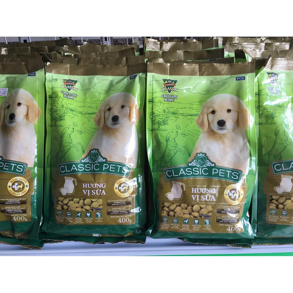Thức Ăn Hạt Khô Cho Chó Con Classic Pets Vị Sữa