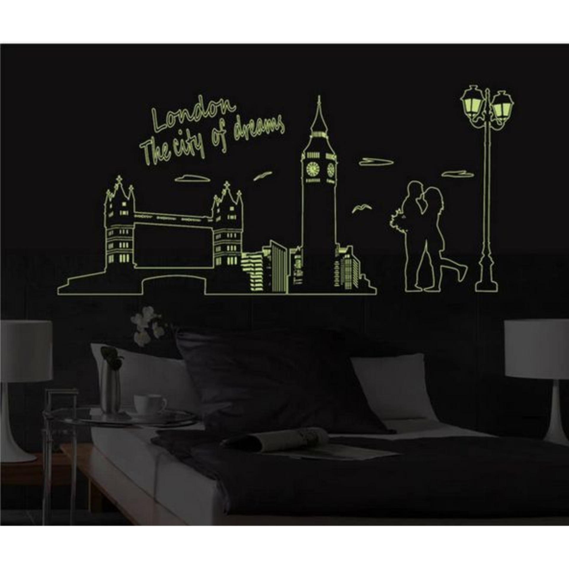 [HCM]Decal dán tường Dạ quang London DDQ002 (60 x 160 cm)