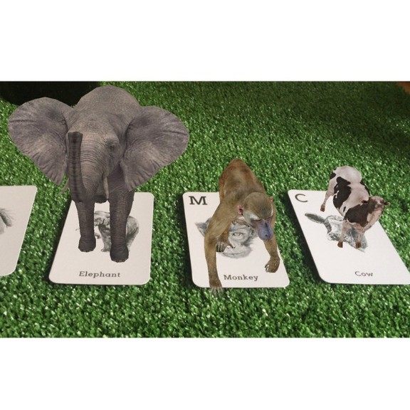 Bộ card 4D động vật trực quan cho bé