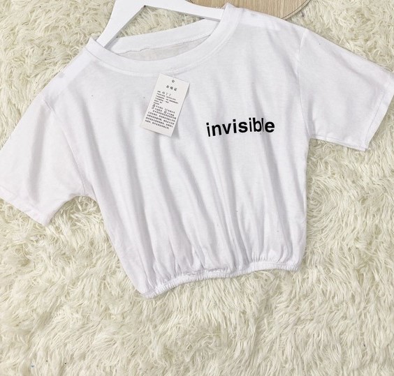 Áo Croptop Nữ Eo Chun INVISIBLE