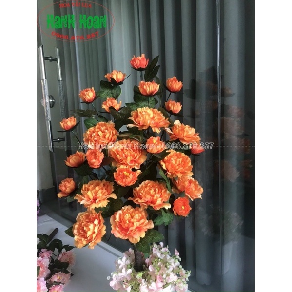 Cây hoa mẫu đơn 1m cao cấp - Cây hoa giả