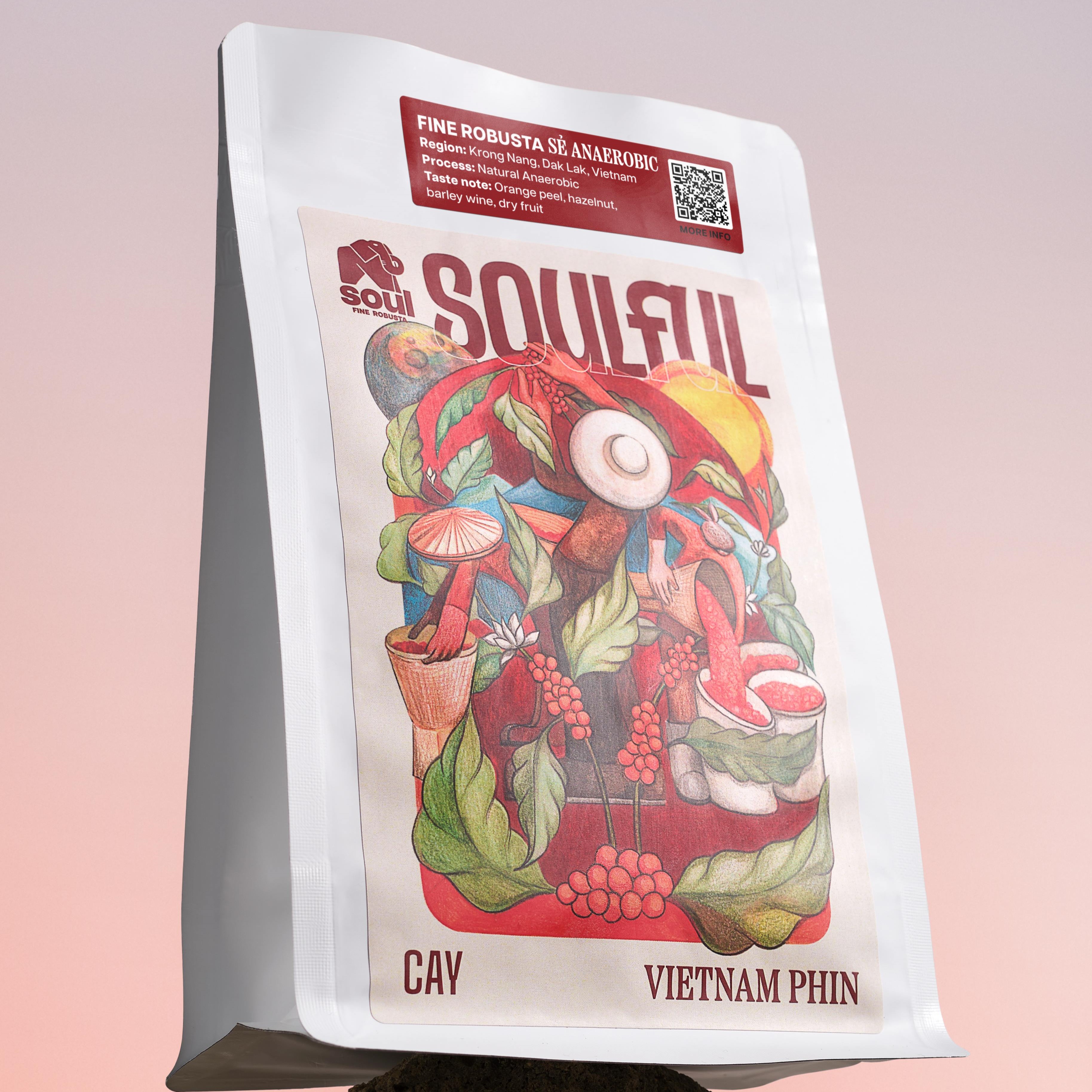 CÀ PHÊ ĐẶC SẢN SOULFUL 2025 | "CAY "- PHA PHIN FINE ROBUSTA VIỆT NAM - NATURAL - ANAEROBIC