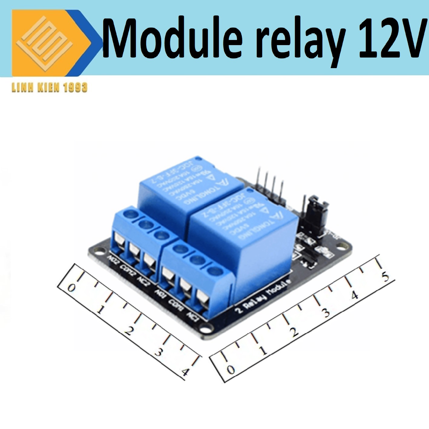 Module relay 2 kênh cách ly 12V-10A