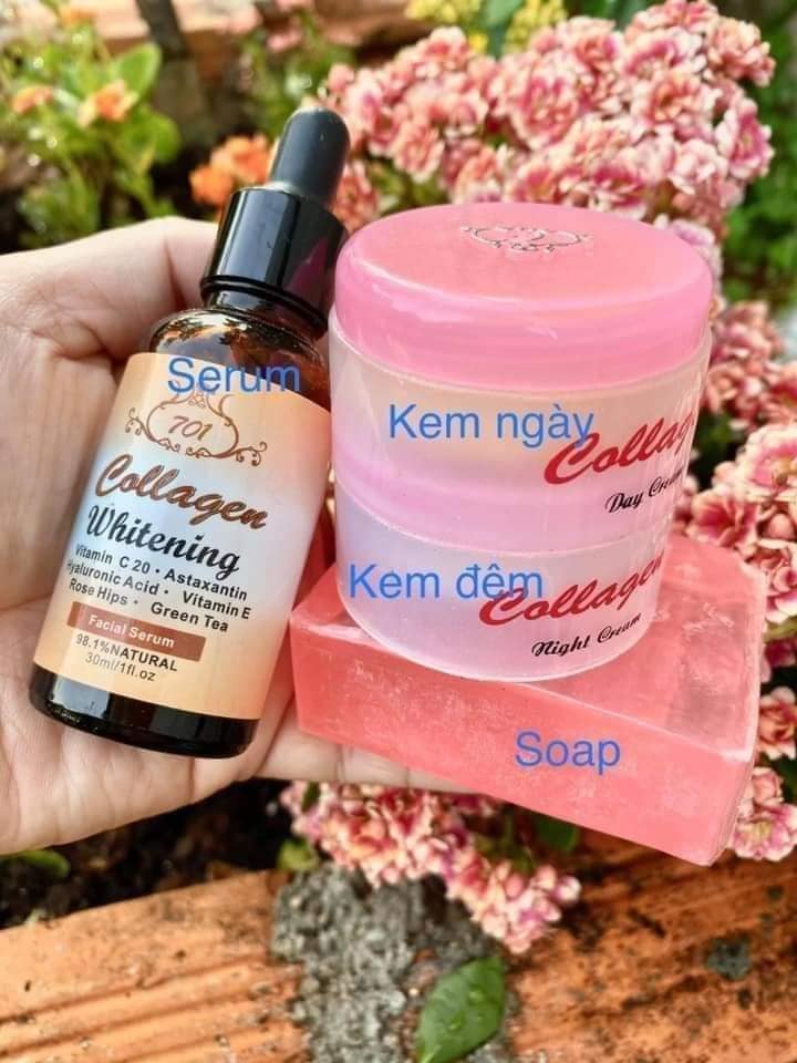 bộ kem và serum vit colagen plus vit e
