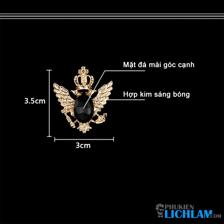 [HCM]Ghim cài áo vest nam QT859