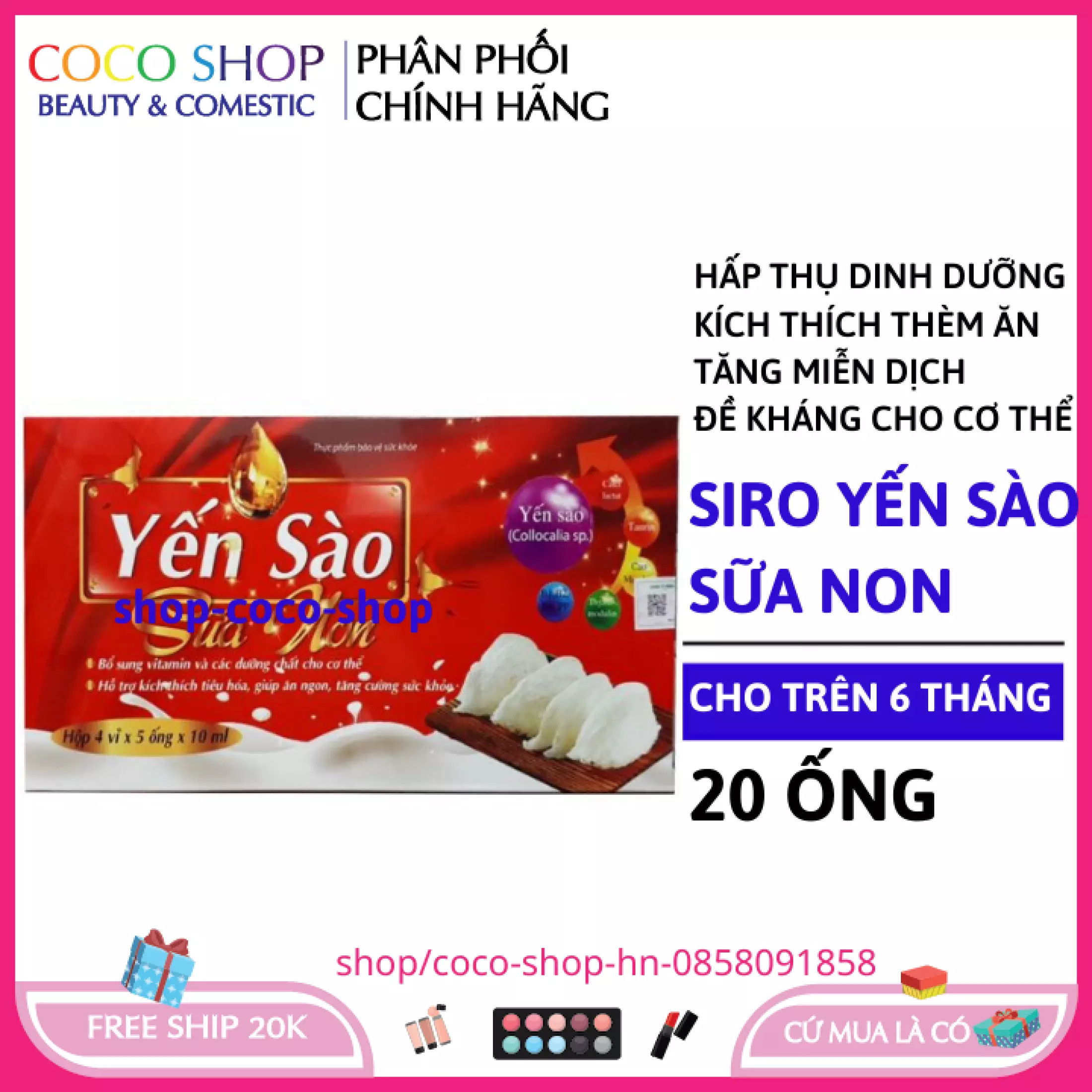 Siro giúp bé ăn ngon , ngủ tốt , tăng cân ăn ngon hộp 20 ống cho trẻ trên 2 tuổi