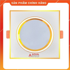 Đèn led Âm trần vuông 7W - Asia Viền Vàng chính hãng