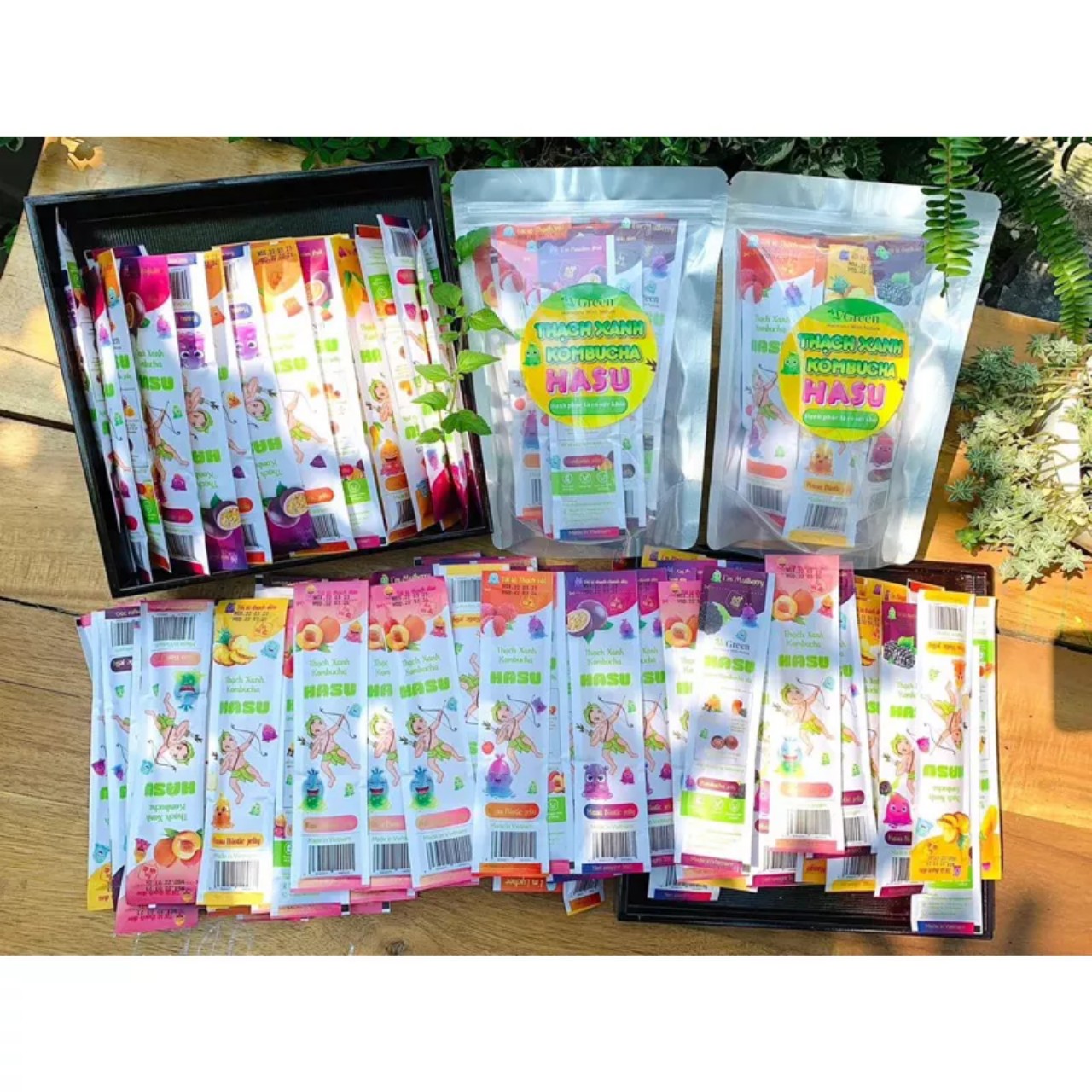 500g Thạch xanh Kombucha Hasu siêu ngon đặc biệt