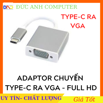 Cáp Chuyển Type-C Ra VGA Chuyển Màn Hình Máy Tính Laptop Ra Màn Hình Phụ Tivi Máy Chiếu Hình Ảnh Chât Lượng, Type C To Vga
