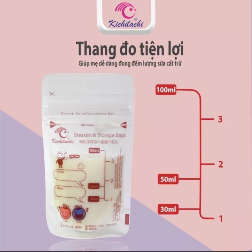 Túi Trữ Sữa Kichi 100ML 30 gói