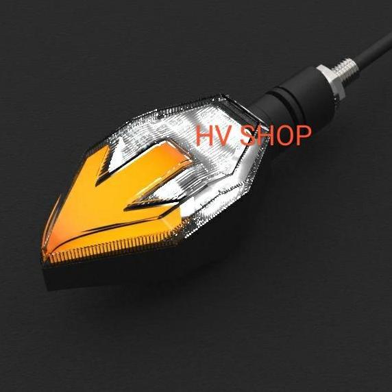 xi nhan xe may Xi Nhan Xe moto hv shop 1 mặt 2 màu Q3 ( trắng - vàng ) ( 1 cặp )