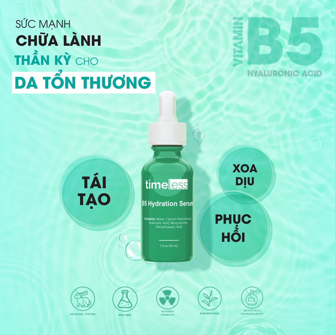 Serum làm dịu và phục hồi da Timeless Vitamin B5 30ml