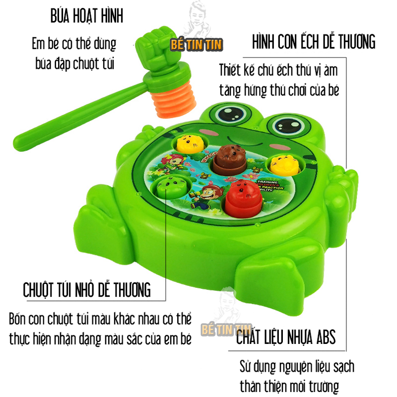 Đồ Chơi Đập Chuột Hamster Hình Ếch Con Cho Bé