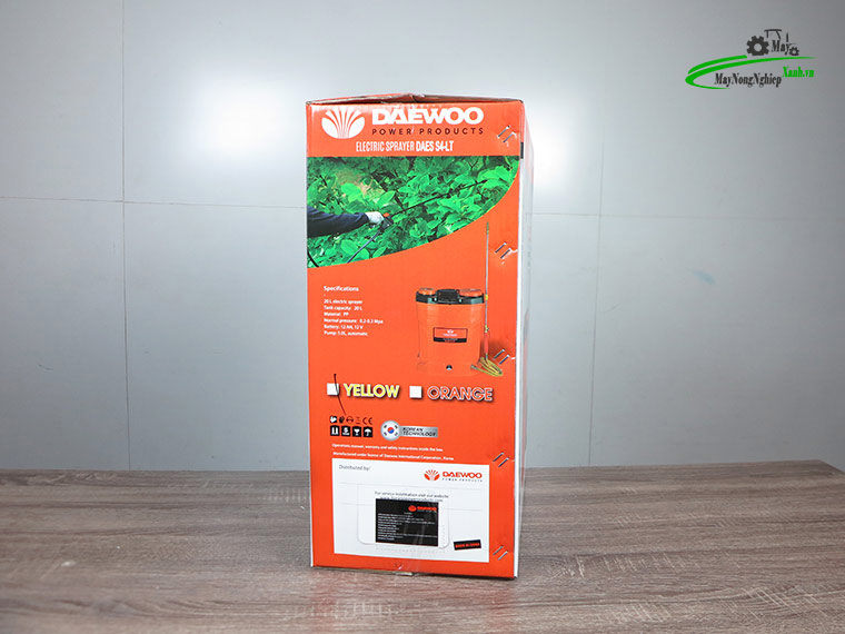 [HCM]Bình xịt điện Daewoo 20 lít DAES-S4B-LT Pin Lithium 12AH-12V
