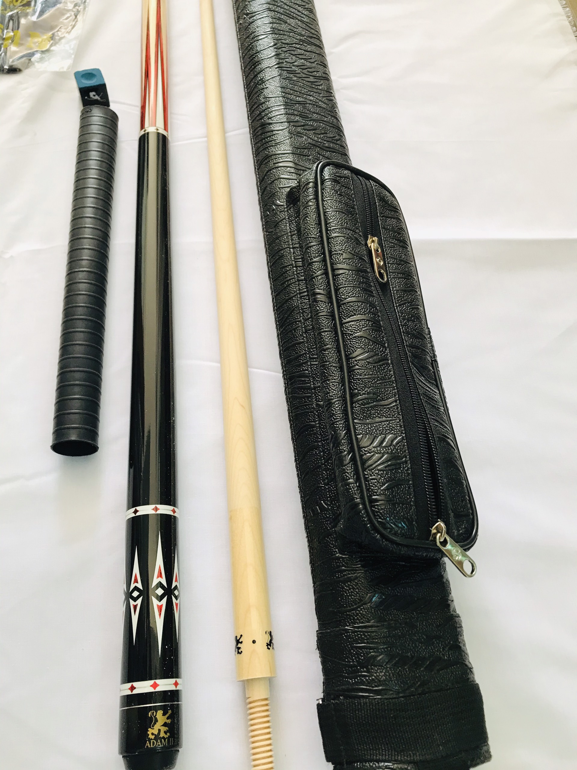 Combo cơ bida líp Adam màu đỏ như hình