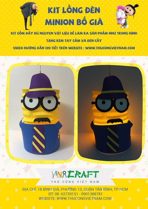 Kit lồng đèn Minion - Pikachu