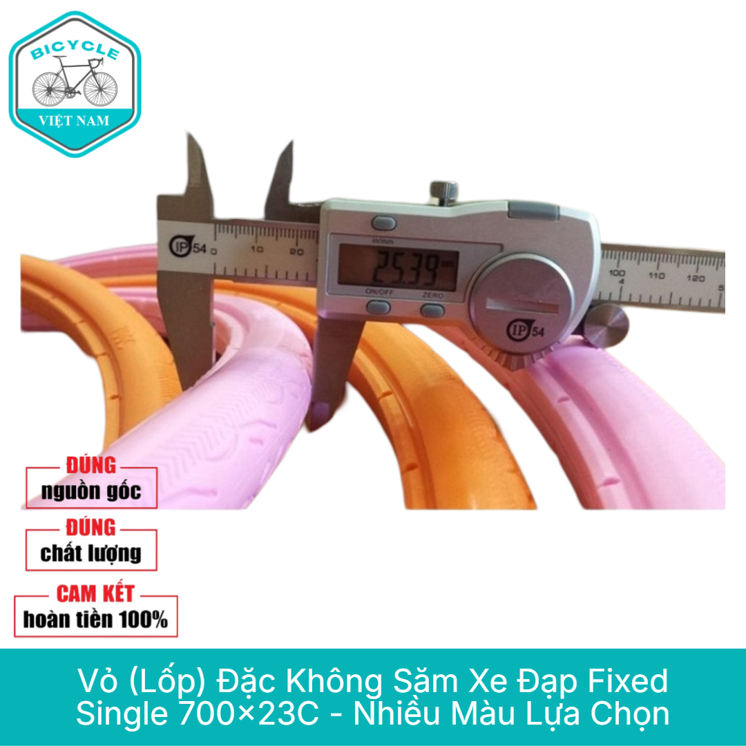 Vỏ Lốp Đặc Không Săm Xe Đạp Fixed Gear / Single Speed 700x23C – Nhiều Màu, Bền Bỉ, Không Lo Thủng