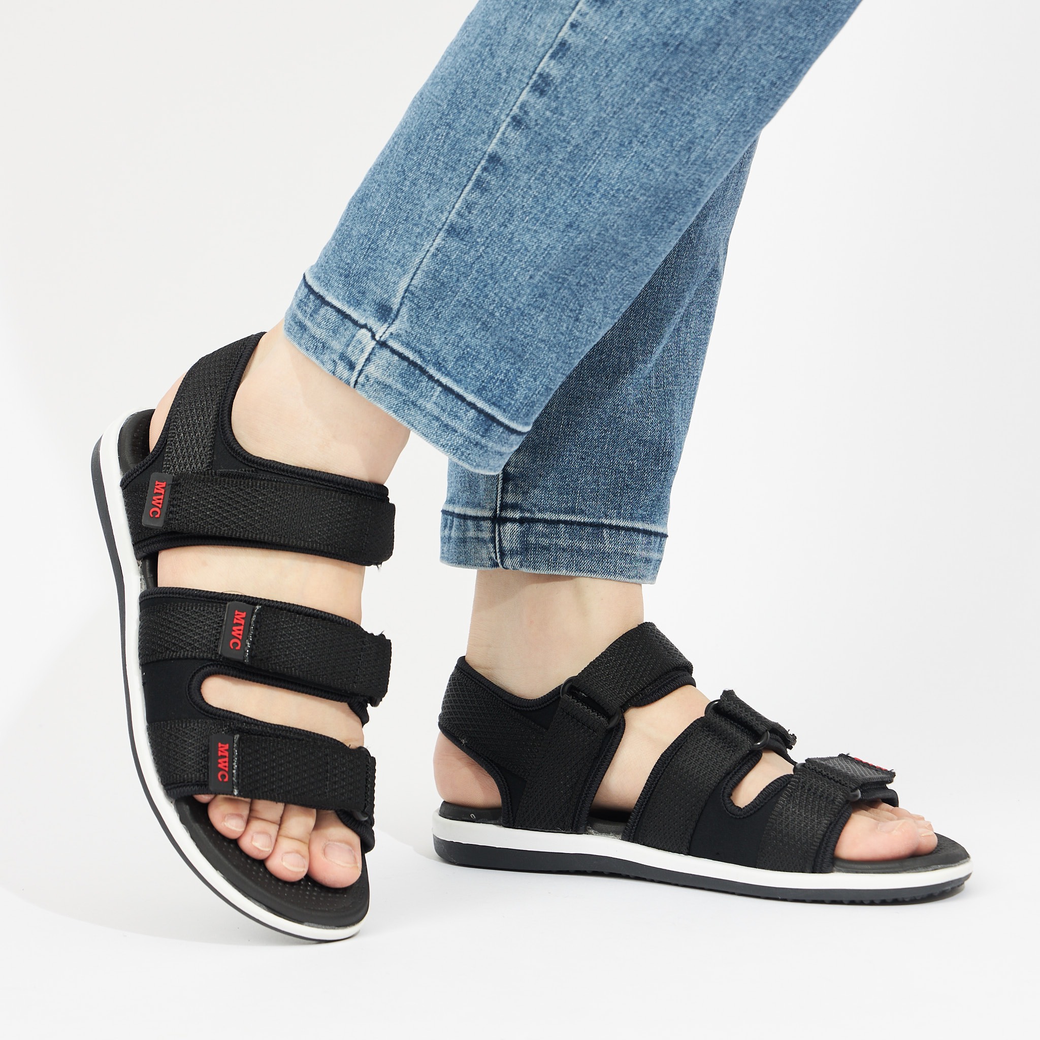 Giày mwc 7047 - giày sandal nam, sandal quai ngang đơn giản dễ phối đồ