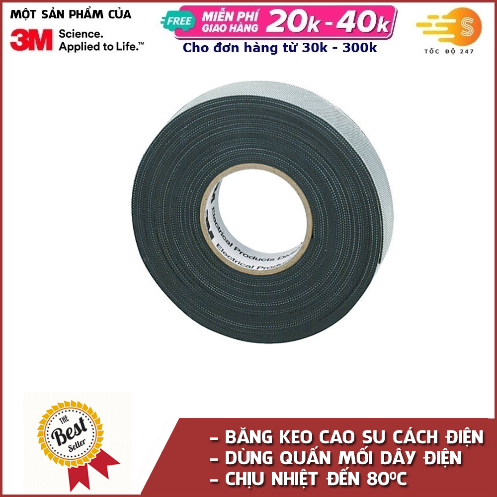 Băng keo cao su cách điện hạ thế 3M 2155 băng keo cách nhiệt băng keo cách điện - Tốc độ 247 băng keo cao su cách điện chịu nhiệt tới 80 độ C