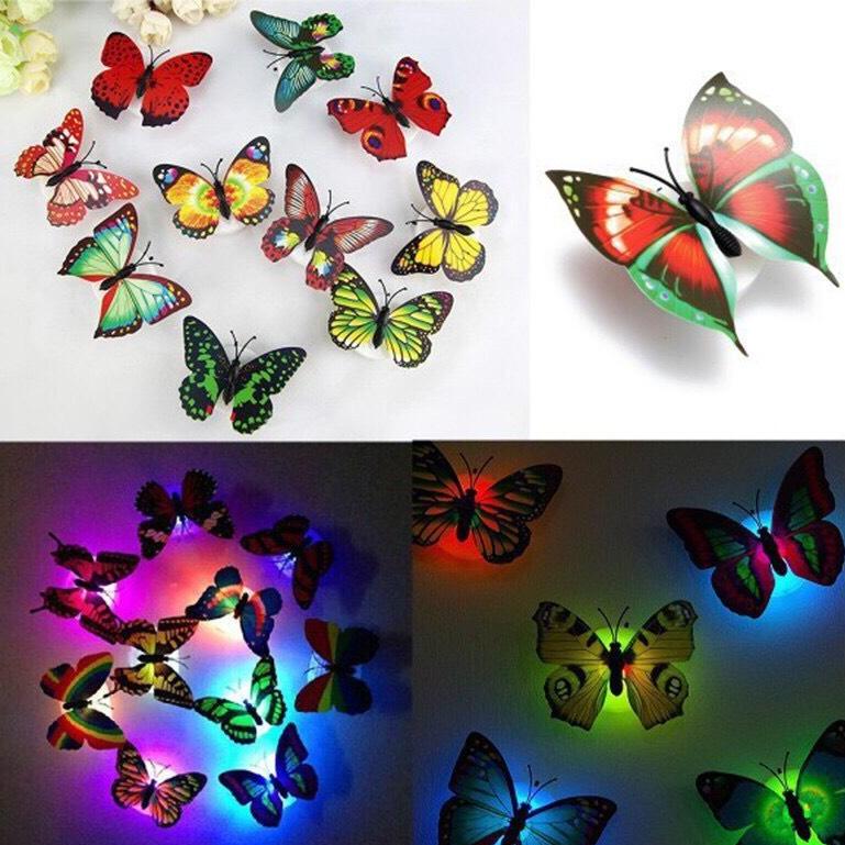 [Dang Thanh Fashion]  Combo 5 Đèn Ngủ LED Bướm Dán Tường Siêu Đẹp ( Màu ngẫu nhiên)