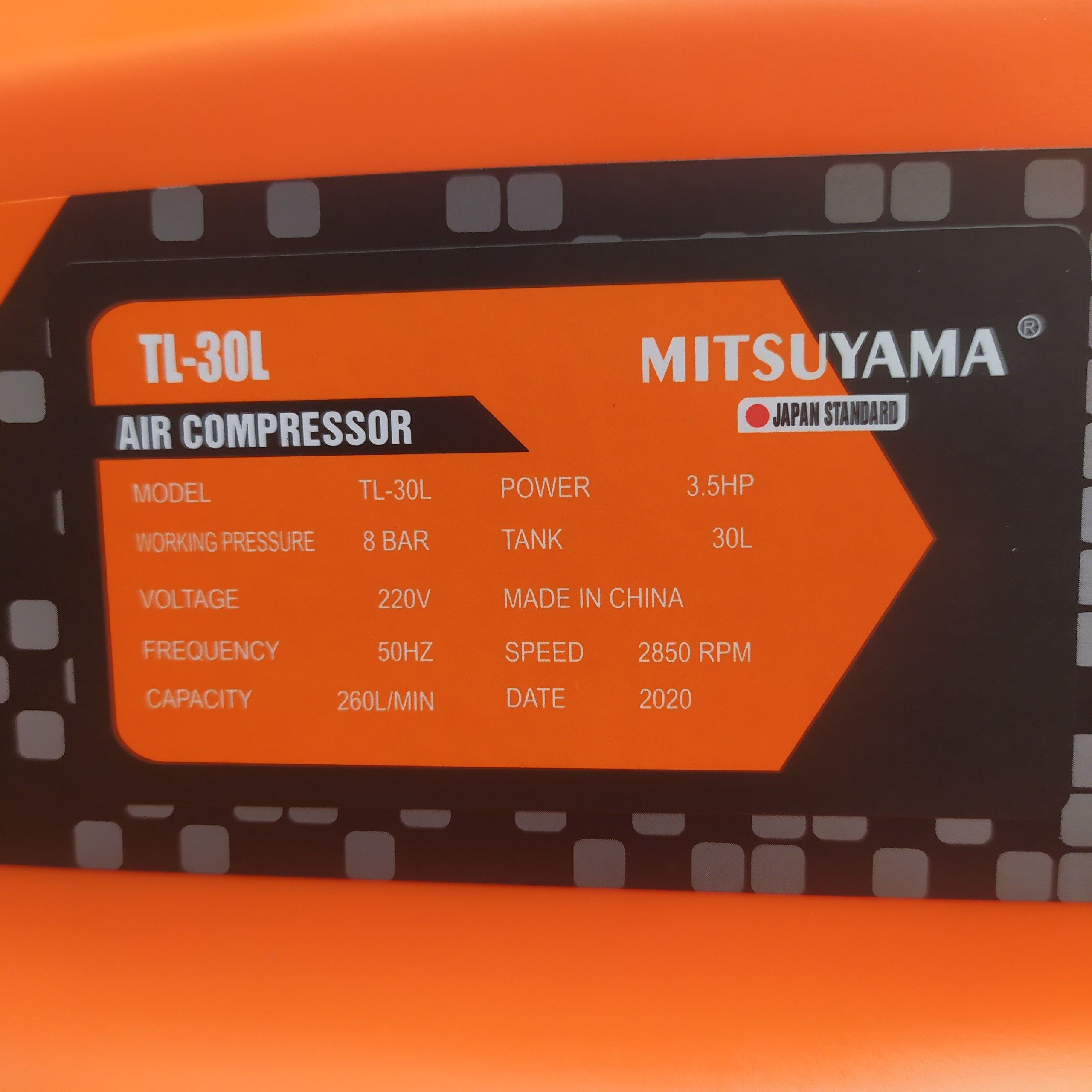 Máy Nén Khí Có Dầu Mitsuyama 3.5HP 30L