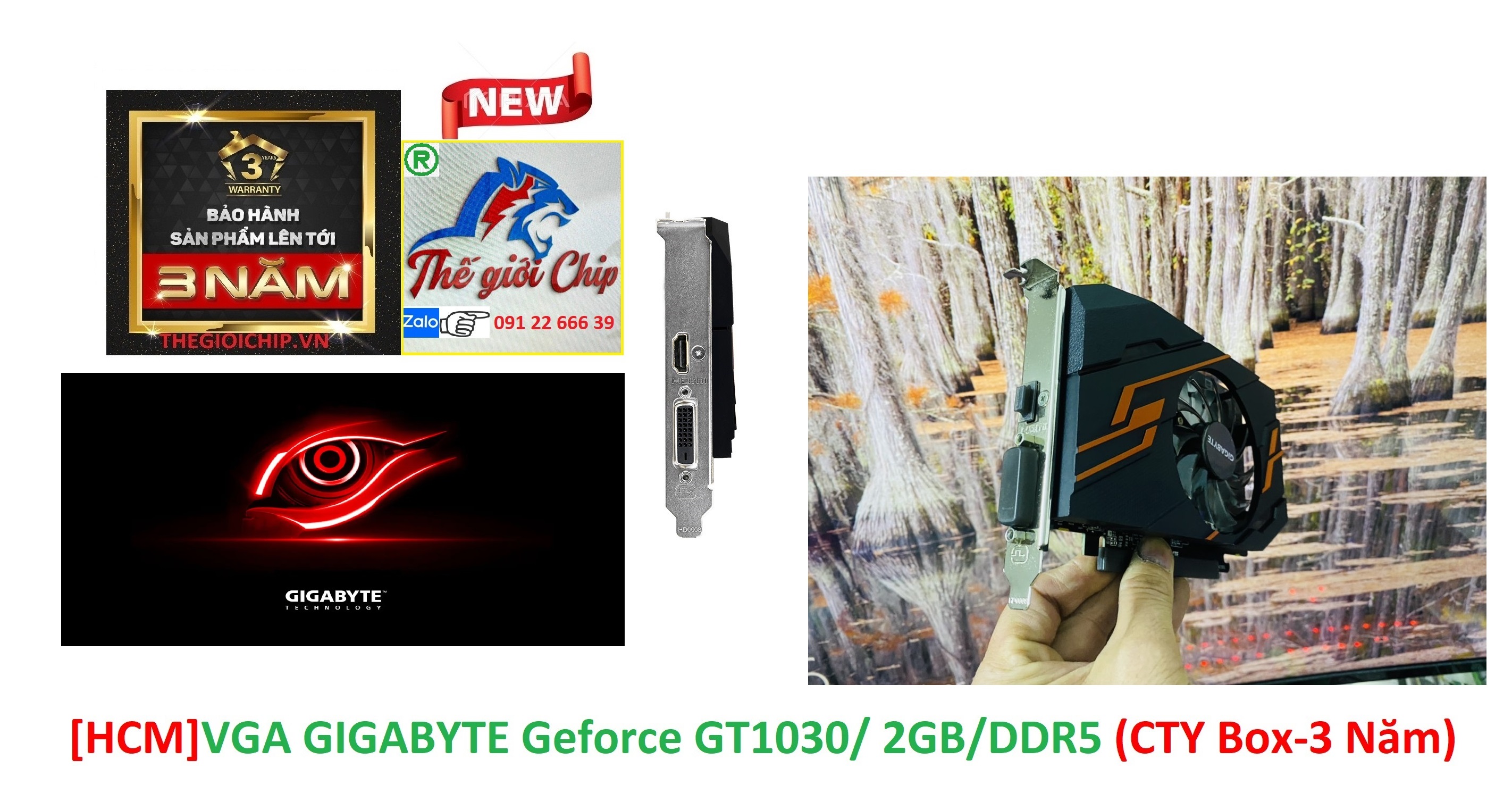 [HCM]VGA (Cạc màn hình) GIGABYTE Geforce GT1030/ 2GB/DDR5 (CTY Box-3 Năm)