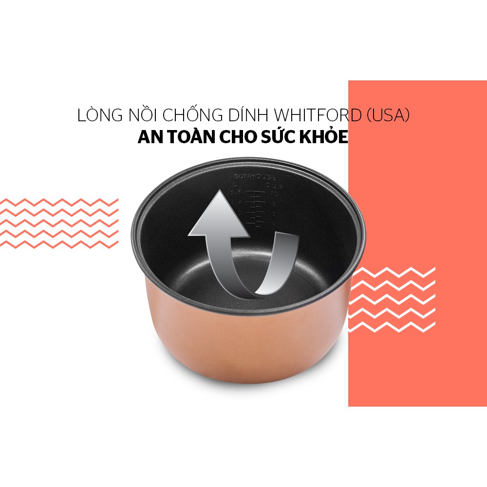 Nồi Cơm Điện Nắp Gài Sunhouse Shd8600 (1.8 Lít)