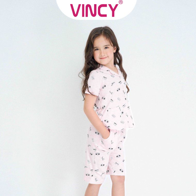 [Mua 3 giảm 20%, mua 2 giảm 15%] Bộ Đồ Thun Lửng Bé Gái Vincy KTL022W11